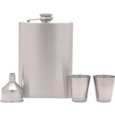 Stainless Steel Hip Flasks Harvey Makin Rectangular Set 8oz Stainless Steel Hip Flask