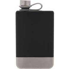 Black Hip Flasks Harvey Makin Matt Black Rectangular 8oz Hip Flask