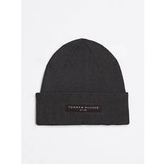 Tommy Hilfiger Unisex Mössor Tommy Hilfiger Logo Patch Turn-Up Beanie - Dark Grey
