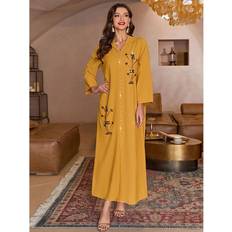 Dubai Arabic Turkey Islam Muslim Dress - Yellow