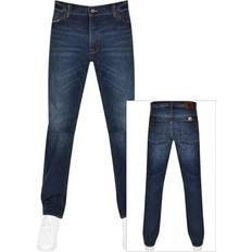 Pretty Green Trousers & Shorts Pretty Green Burnage Jeans Mid Wash Navy -