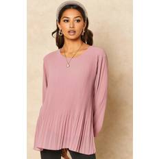 Dame - One Size Bluser Aftershock London Rose Long Sleeve Pleated Blouse