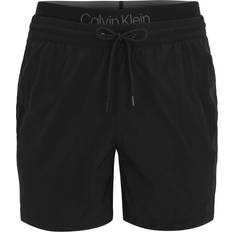 Calvin Klein Badbyxor Calvin Klein Double Waistband Swim Shorts - Black