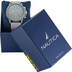 Nautica Mens One Wheat Fiber Strap 3-Hand Watch