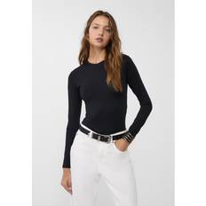 Sportswear Garment - Women Shapewear & Under Garments Stradivarius Long Sleeve Bodysuit - Black