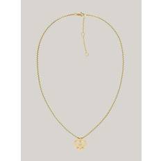 Tommy Hilfiger Women Necklaces Tommy Hilfiger Women's Monogram Heart Gold-Tone Necklace Metallic Gold Plated (ONE SIZE)