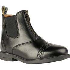 Zipper Boots Materia Grain Leather Paddock Boots - Black