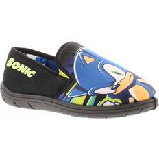 Black Slippers Sonic Younger Childrens Slippers - Liam Black