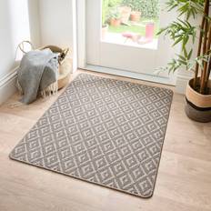 Dunelm Marvel Boucle Geometric Rug Grey