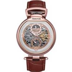 Lincoln Leather-Band Skeleton with Moon Phase Brown One Size