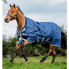 Horseware Amigo Bravo 12 Wug Turnout Regndækken - Navy/Titaniumgrå/Sølv
