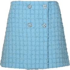 Versace Skirts Versace Heritage Tweed Mini Short Skirt - Blue