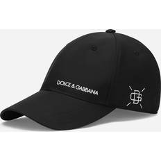 Dolce & Gabbana Black Caps Dolce & Gabbana Cotton Baseball Cap With Dg Embroidery Black