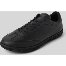 Calvin Klein Dam Skor Calvin Klein Leather Low Top Lace Up Trainers - Black