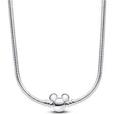 Argent Colliers Pandora Disney Mickey Mouse Snake Chain Necklace - Sterling Silver