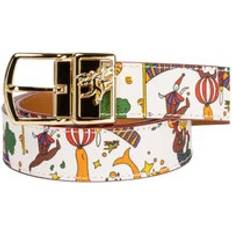 Dame - Multifargete Belte Guidi Magic Circus White Belt - Multicolor