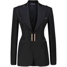 Max Mara Jakker Max Mara Smoking Blazer aus Wolle Boemia - Schwarz