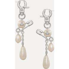 Vivienne Westwood Silver Plated Earrings Vivienne Westwood Claude Long Earrings Silver Swarovski Pearls Women