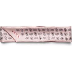 Prada Scarfs Prada Silk Printed Skinny Scarf - Pink