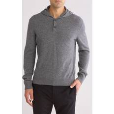 Amicale Amicale Cashmere Jersey Henley Hoodie