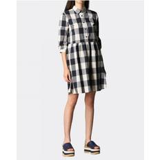 Patterned Short Womens Dress - Black/White