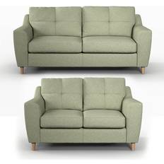 B&Q Baxter Sage Tufted Fabric Suite 3 Seater Sofa