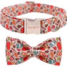 Pets Unique Style Paws Dog Collar with Bow