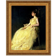 Vault W Artwork A Lady Oil Painting Print 39.5 H x 32.5 x 2.0 D Framed Art