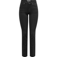 Long Trousers & Shorts Only Sui Mid Waist Slim Jeans - Black