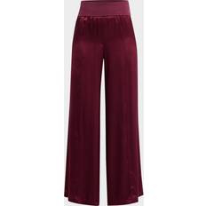 Silk Pants ATM Anthony Thomas Melillo Silk Charmeuse Palazzo Pants - Merlot