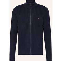 Tommy Hilfiger XXL Trøjer Tommy Hilfiger Cardigan Regular Herringbone Structure Zip Thru