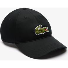 Lacoste Unisex Clothing Lacoste Crocodile Badge Cotton Twill Cap - Black