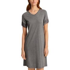 Gray - Women Nightgowns Hanro Short Sleeve Nightgown - Stone Mela