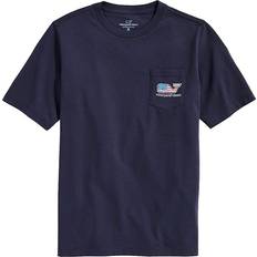 Vineyard Vines Kids Flag Whale Short-Sleeve Pocket Tee - Vineyard Navy