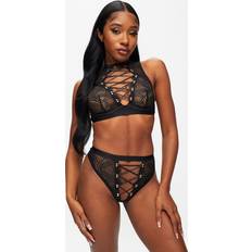 Ann Summers Free Reign Crotchless Set - Black