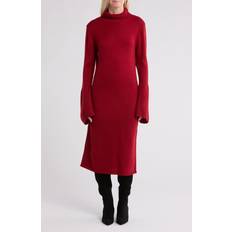 Knitted Dresses - Red Area Stars Kiara Long Sleeve Turtleneck Sweater Dress - Burgundy