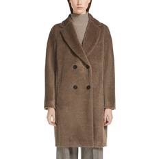 Oversize Coats Max Mara Alpaca-Virgin Wool Coat - Beige