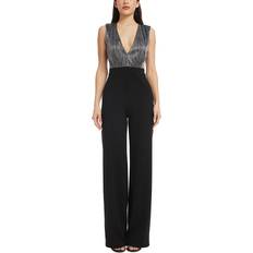 Silver - Women Jumpsuits & Overalls Dress The Population Everette Jumpsuit - Black/Silver