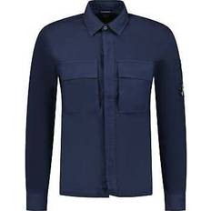 CP COMPANY Broken Batavia Zip Overshirt - Navy