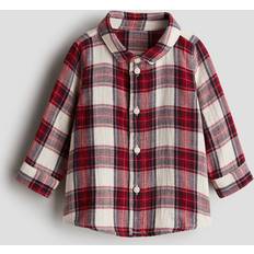 Shirts Children's Clothing H&M Baby Muslin Shirt - Red Cotton