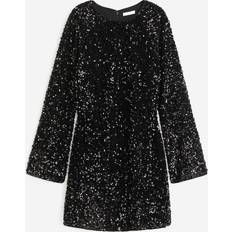 Sequins - Short Dresses H&M Sequined Dress - Black