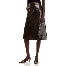 Midi Skirts - Polyurethane Kobi Halperin Zadie Faux Leather Skirt - Dark Brown