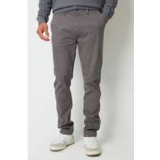 Canvas - Men Trousers Threadbare Slim Fit Canvas Trousers With Stretch - Dark Grey