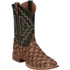 Tony Lama Leviathan Pirarucu Western Boots - Chocolate