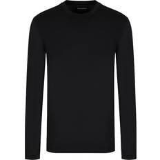 Emporio Armani Herr Tröjor Emporio Armani Långärmad T-shirt i Bomull - Black