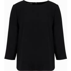 Women Blouses Emporio Armani Envers Satin Blouse with 3/4 Sleeves