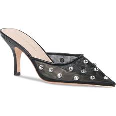 Loeffler Randall Embellished Mesh High Heel Pumps - Black/Crystal