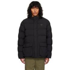 Fred Perry Recycled Fabric Outerwear Fred Perry Padded Pocket Detail Jacket - Black