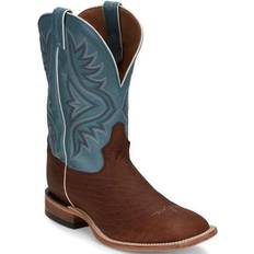 Tony Lama Americana Avett Square Toe Western Boots - Blue