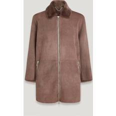 Belstaff Women Coats Belstaff Spelter Coat Women's Merino Shearling - Driftwood